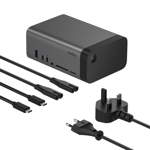 Belkin Connect 11in1 Multiport-Adapter – USB-C, DP, 2× HDMI, 1× USB-A, 96 W PD, GbE, SD/microSD, 3,5 mm Audio