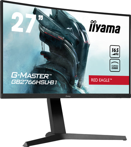 iiyama GB2766HSU-B1 – Monitor, 27", 1920 × 1080 (Full HD), VA, 165 Hz, 250 cd/m², Curved, Schwarz
