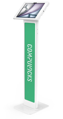 Compulocks Tablet-Bodenständer – für Apple iPad Air 13" (M2, M3), abschliessbar, VESA 75×75/100×200 – Weiss