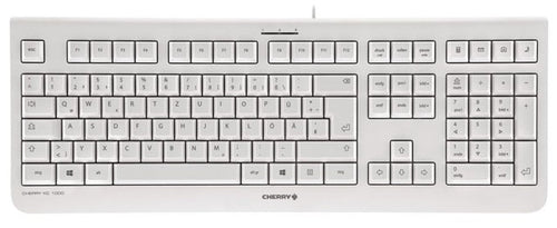 CHERRY Tastatur, kabelgebunden (USB-A), CH-Layout (DE-CH), Fullsize (mit Ziffernblock), Membran, Grau