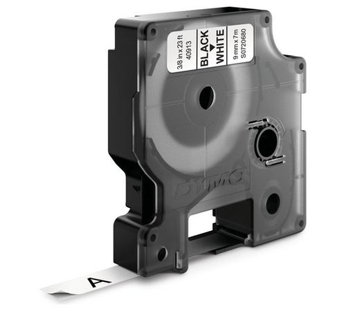 DYMO Textilband – 9 mm × 7 m, weiss, schwarz – für LabelPoint 200, 250, 300, u. a. – D1