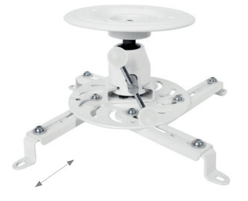 Hagor Projektor-Deckenhalterung – 10 kg, schwenkbar 180°, neigbar 0–20°, silber