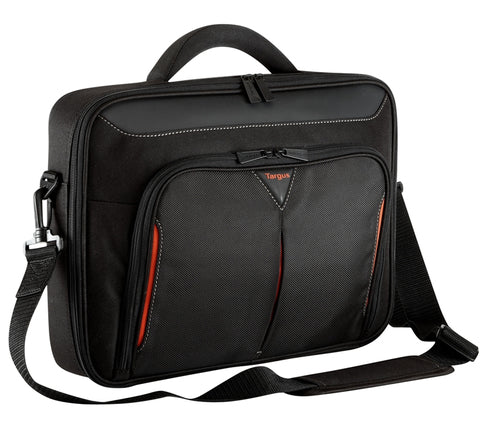 Targus Classic+ Notebook-Tasche für Notebooks bis 18" – mit Schulterriemen, Dokumentenfach – Schwarz