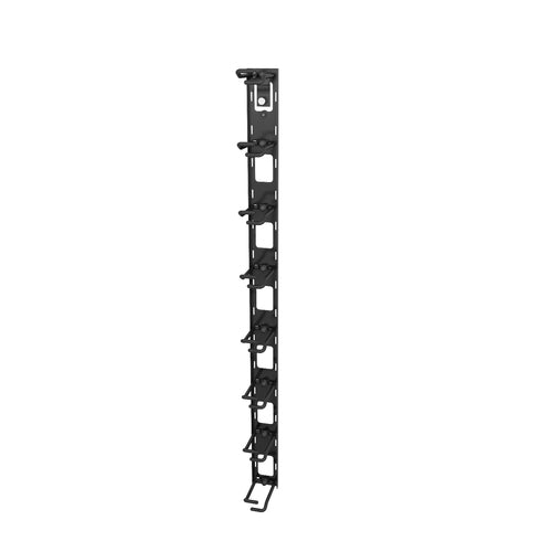 Vertiv Kabel-Organisator 0U, 8 Kabelringe – 2 Stück, Schwarz, Metall