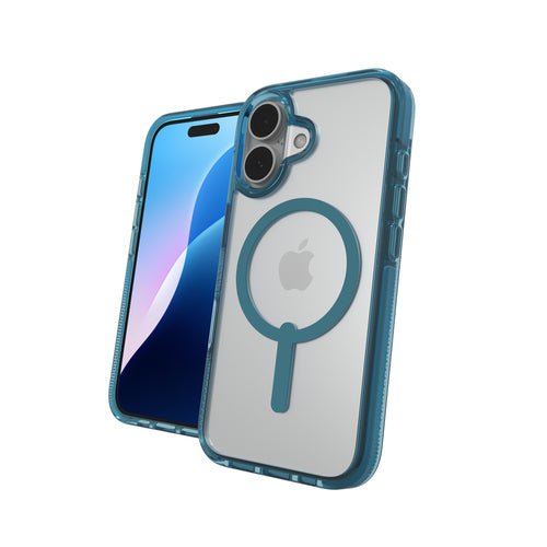 ZAGG Backcover Snap – für Apple iPhone 16 – Retro Blau Santa Cruz
