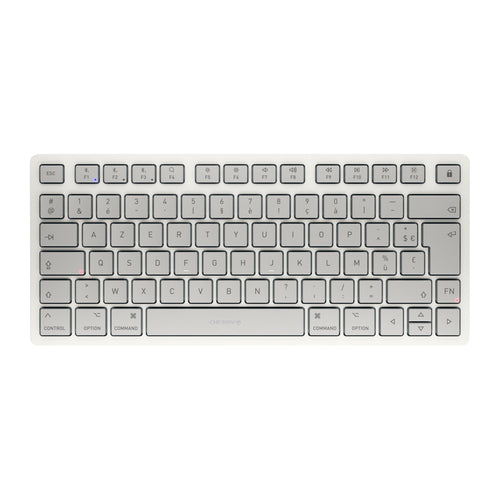 CHERRY KW 7100 Mini – Tastatur, kabellos (Bluetooth), FR-Layout (FR), Weiss – für macOS