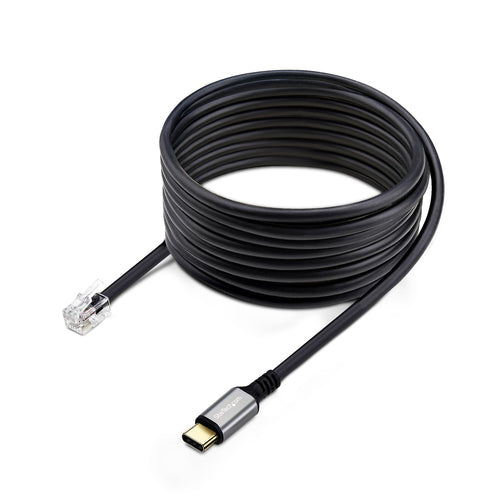 StarTech.com USB-C-auf-RJ-9-Kabel – USB 2.0, 1,8 m – für Bürotelefone und Headsets, Schwarz