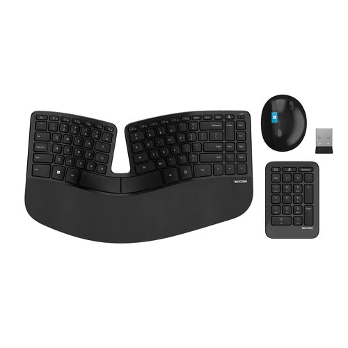 Incase Sculpt Ergonomisches Desktop – Tastatur-Maus-Set – 2,4 GHz USB-A – QWERTY (Nordisch) – Schwarz