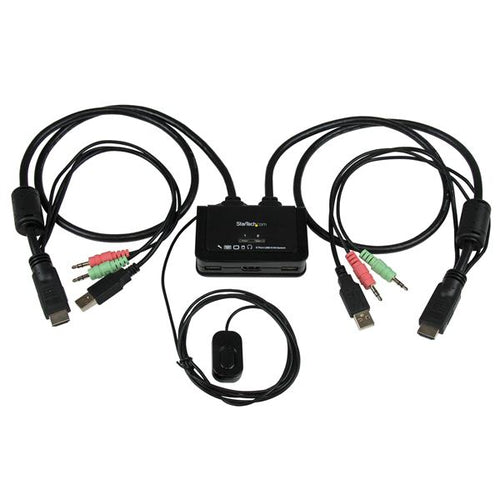 StarTech.com 2-Port HDMI KVM-Switch – 1920 × 1200, Audio, USB (2× an Konsole)