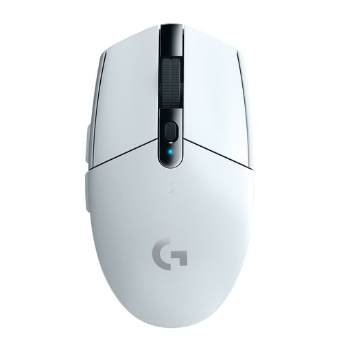 Logitech G G305 – Gaming-Maus – Kabellos (Bluetooth/2,4 GHz), 12000 DPI, RGB-Beleuchtung, rechts, Weiss