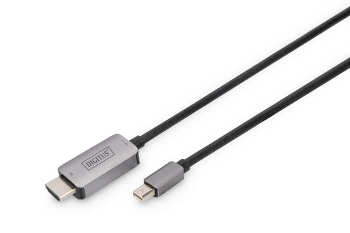 Digitus Mini DisplayPort (Stecker) auf HDMI (Stecker) Adapter – 8K@60 Hz – 1 m – Aluminium-Gehäuse