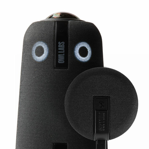 Owl Labs Meeting Owl 4+ – 360° Konferenzkamera – 4K, 360°, Mikrofone (inkl. Expansion Mic), USB-C, WLAN