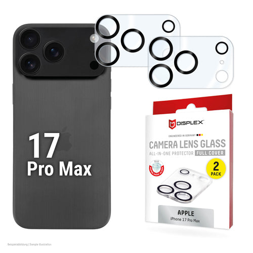 E.V.I. CamGlass – Kamera-Schutzglas, 10H, staub- & schlagresistent – für iPhone 17 Pro Max