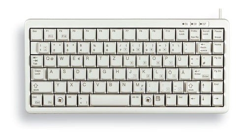 CHERRY G84-4100 – Tastatur, kabelgebunden (USB, PS/2), UK-Layout (EN), Grau