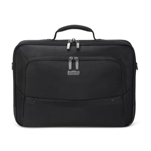 DICOTA Notebook-Tasche für Notebooks bis 17,3" – abnehmbarer Schultergurt, Fronttaschen – Schwarz