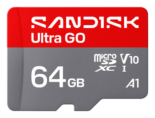 SanDisk Ultra GO microSDXC 64 GB – UHS-I, Klasse 10, U1, V10, A1, 140 MB/s Lesen