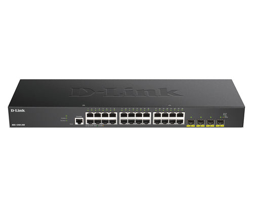 D-Link DGS-1250-28X/E – Managed L3 Switch – 24× 1G, 4× SFP+, 19", 1U