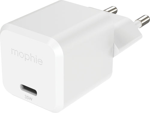 mophie WANDADAPTER USB-Ladegerät 35 W – USB-C×1, GaN, EU-Stecker (Typ C), weiss