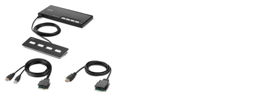 Belkin PP4.0 – KVM-Switch 4×1, HDMI, Single-Head, modular, sicher, mit Fernbedienung