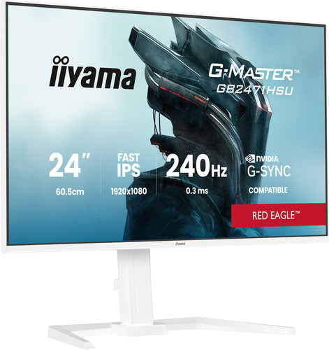 iiyama GB2471HSU-W1 – 23,8", 1920 × 1080 (Full HD), IPS, 240 Hz, USB-C 5 W