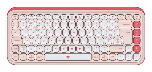 Logitech POP ICON KEYS – Tastatur, UK-Layout (EN), Rosa
