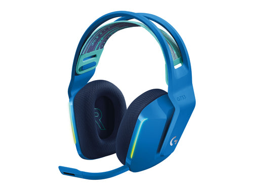 Logitech G G733 LIGHTSPEED Gaming-Headset – Over-Ear, Stereo, Kabellos, mit USB-A-Dongle, Blau