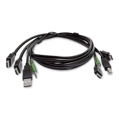 StarTech.com SK2HDMMKVM10-TAA – Dual HDMI KVM-Kabel – 3 m, USB (Tastatur/Maus), 3,5 mm Audio