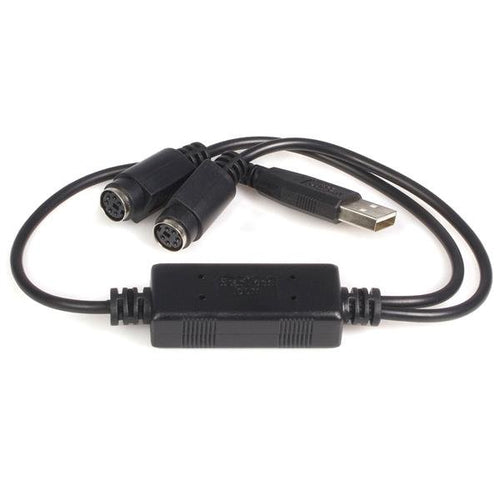 StarTech.com USB zu PS/2 Adapter – 0,435 m, für Tastatur und Maus, Schwarz