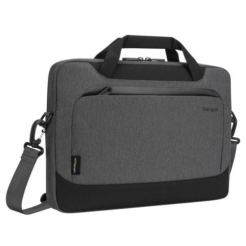 Targus Cypress EcoSmart Notebook-Tasche bis 14" – Abnehmbarer Schultergurt, Fronttasche – Grau