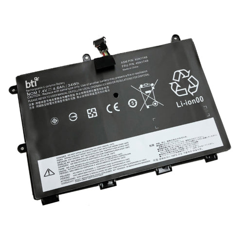 Origin Storage Notebook-Akku – für Lenovo 45N1748 – 34 Wh, 7,4 V (3 Zellen) – Schwarz