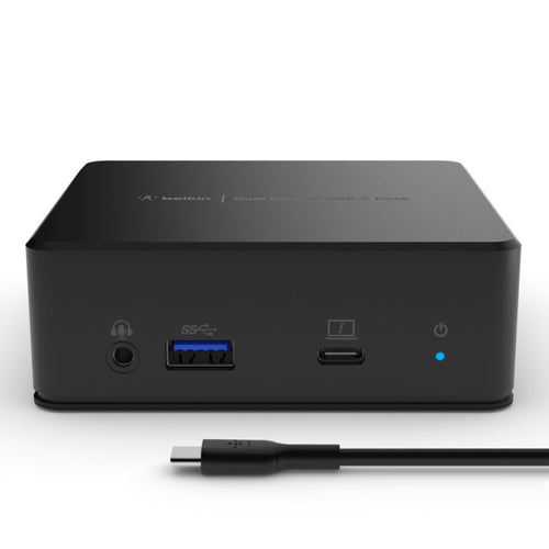 Belkin Dockingstation – USB-C, 2× HDMI, 3× USB-A, 85 W PD, 3,5 mm Audio, für Windows/Mac
