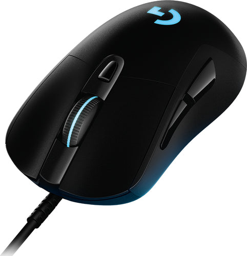 Logitech G G403 HERO – Gaming-Maus – Kabelgebunden (USB‑A), 25600 DPI, RGB-Beleuchtung, rechts, Schwarz