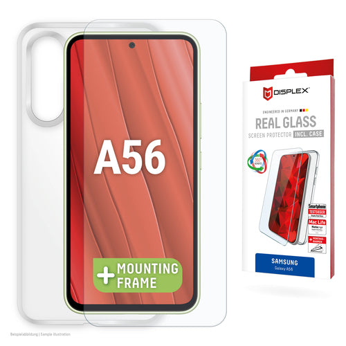 Displex Real Glass Backcover – für Samsung Galaxy A56, Gehärtetes Glas, Transparent