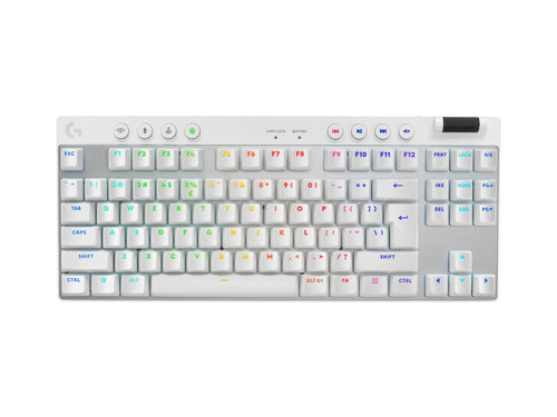 Logitech G PRO X TKL – Mechanisch – Bluetooth & 2,4 GHz (USB-A Empfänger) – RGB – QWERTY (US-INT) – Weiss