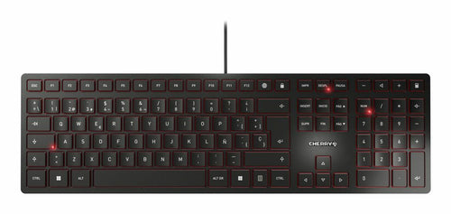 CHERRY KC 6000 SLIM – Tastatur, kabelgebunden (USB-A), ES-Layout (ES), Fullsize (mit Ziffernblock)