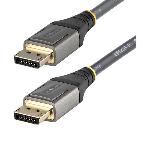 StarTech.com DisplayPort Kabel DP 1.4 8K 60 Hz – 2 m – HDR, verriegelbar – Grau/Schwarz