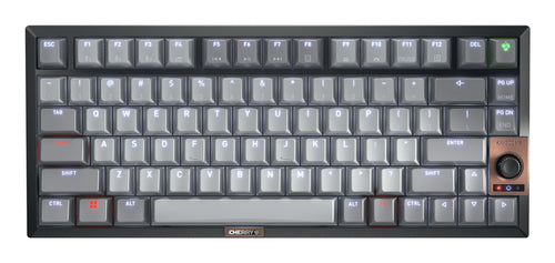 CHERRY 12033114 MX 2A – Tastatur, kabellos, US-Layout (EN), mechanisch (Cherry MX Brown), braun
