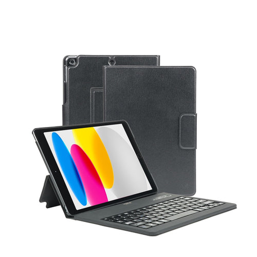 Mobilis Origine Tastatur-Case für iPad 10,9" (10. Gen.) – Bluetooth – mit Akku (100 h) – Schwarz