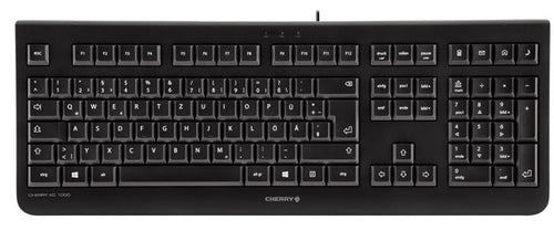 CHERRY KC 1000 – Tastatur, kabelgebunden (USB), CH-Layout (DE-CH), Fullsize (mit Ziffernblock), Schwarz