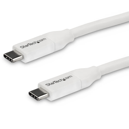 StarTech.com USB-C auf USB-C Kabel – USB 2.0 (480 Mbit/s) – 4 m – PD 100 W – USB-IF zertifiziert – Weiss