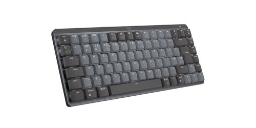 Logitech MX Mech Mini – Tastatur, kabellos (Bluetooth), UK-Layout (EN), mechanisch, beleuchtet, Dunkelgrau