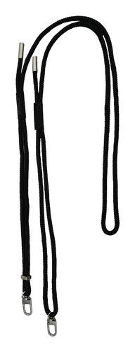 Mobilis Lanyard – verstellbar, 2 Befestigungspunkte, 2 weiche O-Ringe – schwarz