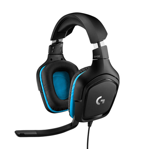 Logitech G G432 Gaming-Headset – Over-Ear, Stereo, Kabelgebunden, 3,5 mm Klinke, ANC, Schwarz/Blau