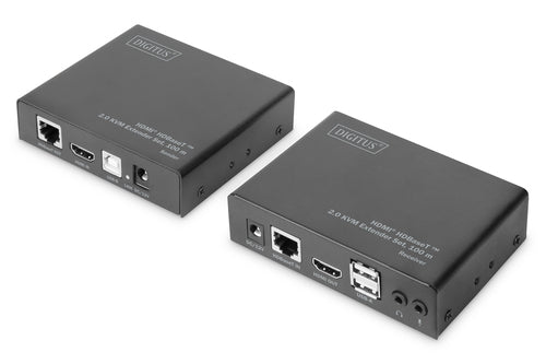 Digitus KVM-Extender HDMI/USB über HDBaseT, bis 100 m, 4K (3840 × 2160), 10,2 Gbit/s, Set