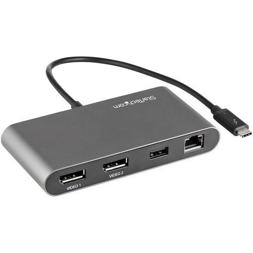 StarTech.com Mini Dockingstation – Thunderbolt 3, 2× DP, 1× USB-A, GbE, für Windows/Mac