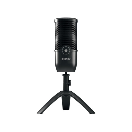 CHERRY UM 3.0 Tischmikrofon – USB, kabelgebunden, Niere, 24 Bit/96 kHz – Schwarz