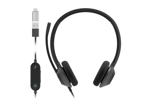 Cisco 322 – Duo Headset – USB‑C – für Microsoft Teams – schwarz