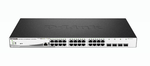 D-Link DGS-1210-28MP/E – Managed Switch – 24×GbE, 4×SFP, L2, PoE 370 W, 1U