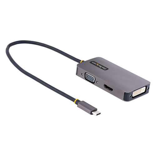 StarTech.com Video Adapter USB-C zu HDMI/DVI-I/VGA – 4K (3840 × 2160) @ 60 Hz, HDMI 2.0b, 0,3 m