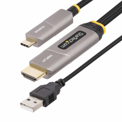 StarTech.com USB-C auf HDMI Kabel HDMI 2.1 4K 60 Hz – 15,2 m – AOC, HDR